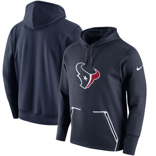 Men's Houston Texans Nike Navy Champ Drive Vapor Speed Pullover Hoodie - Click Image to Close